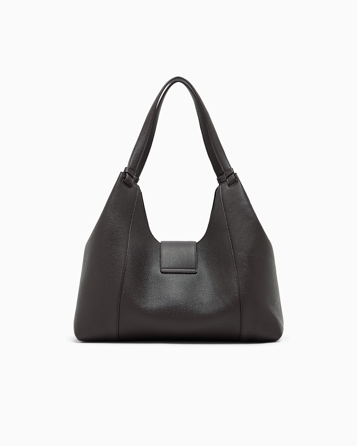 Borsa hobo effetto pelle con placca logo – foto 4