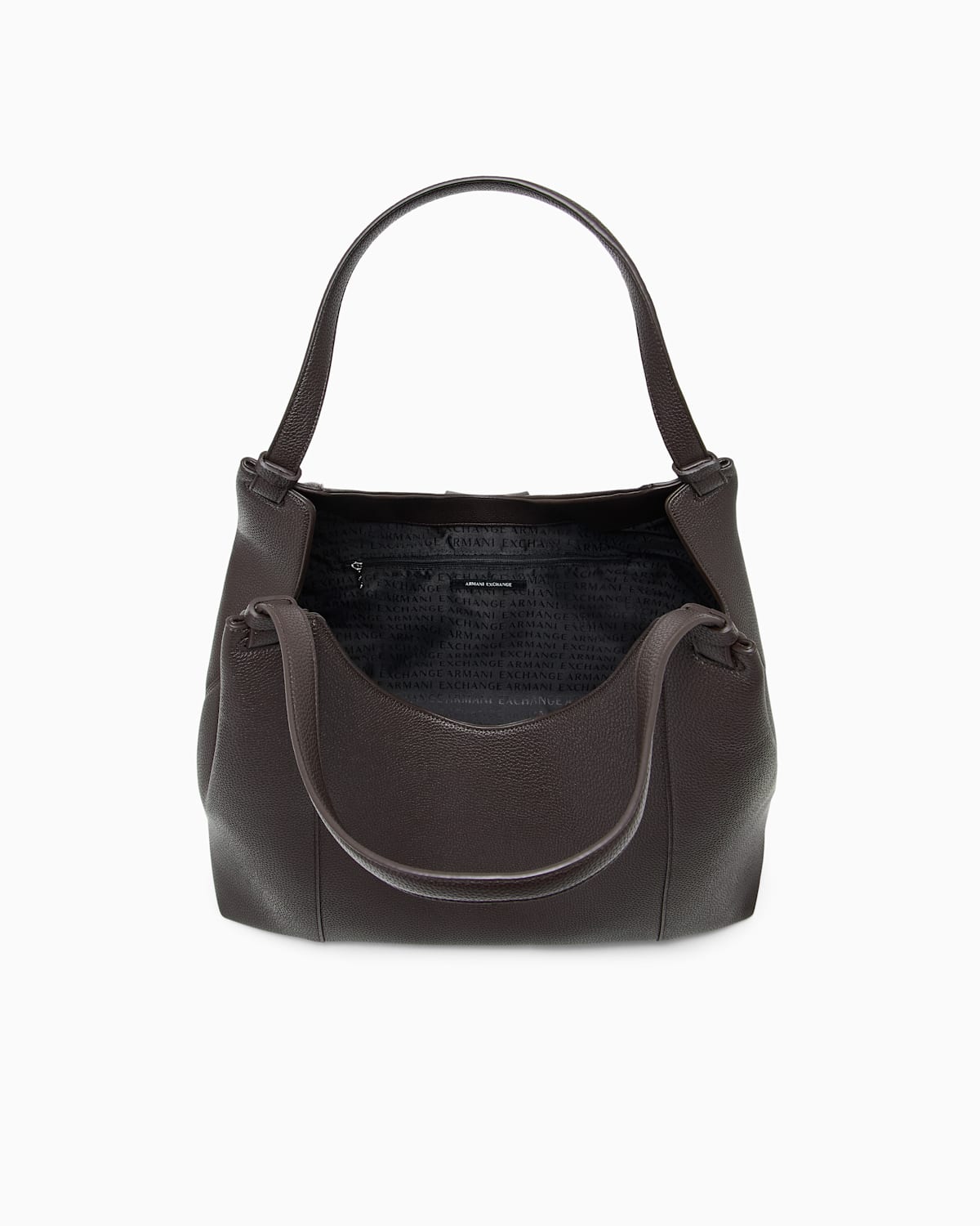 Borsa hobo effetto pelle con placca logo – foto 5