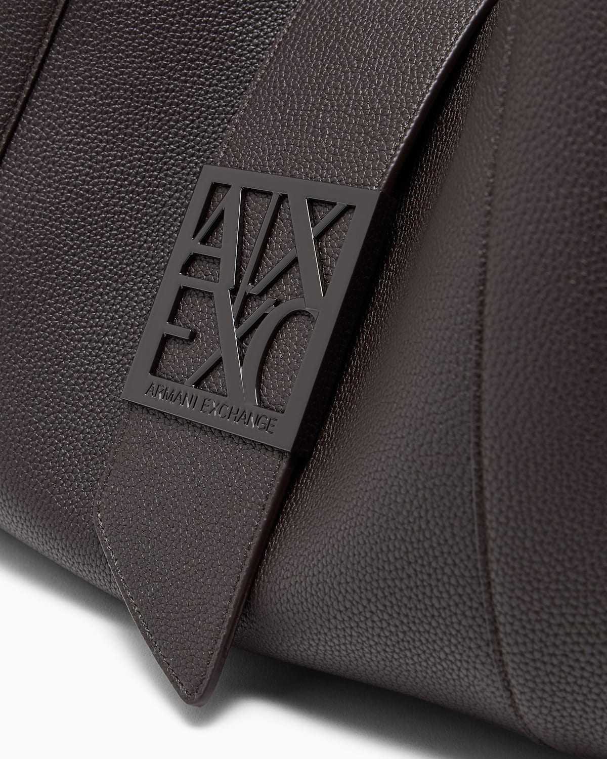 Borsa hobo effetto pelle con placca logo – foto 6