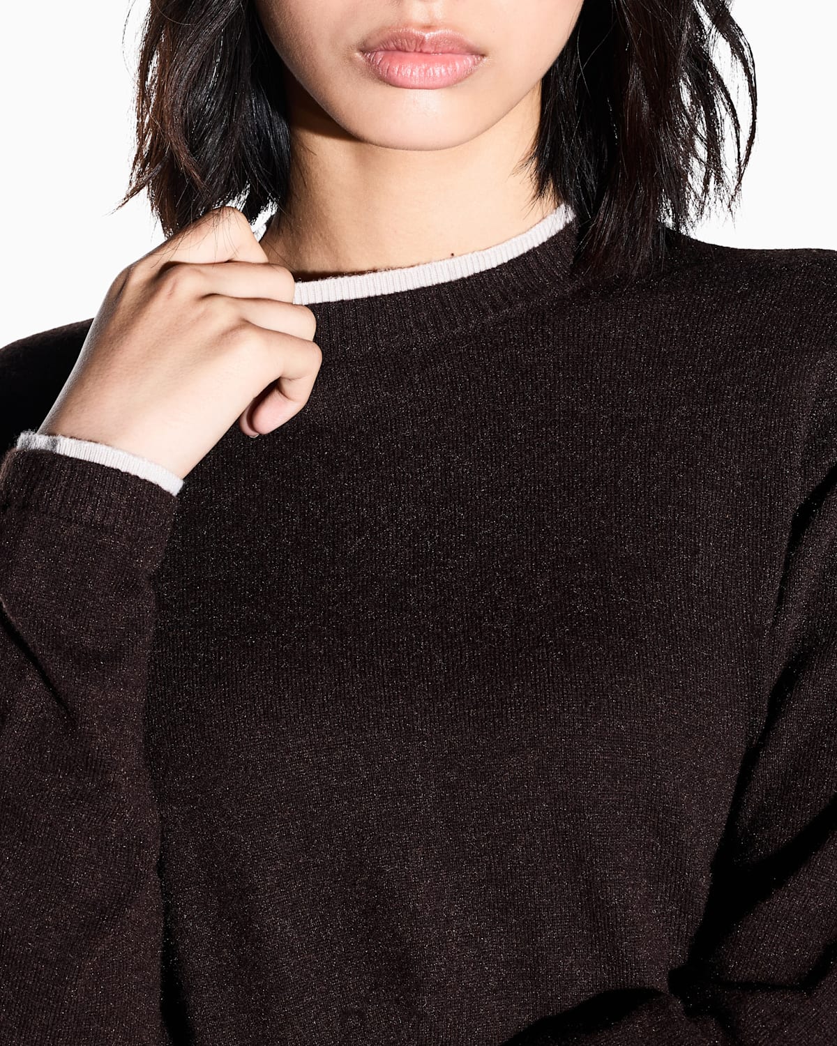Pullover in maglia misto viscosa, lana e cashmere – foto 3