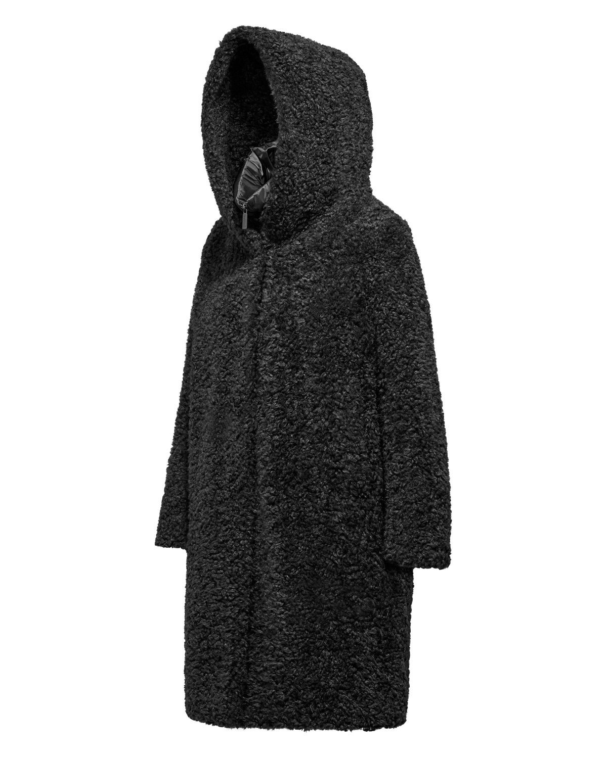 Cappotto monopetto in ecopelliccia – foto 2