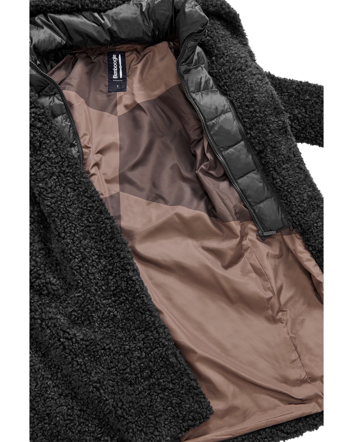 Cappotto monopetto in ecopelliccia – foto 4