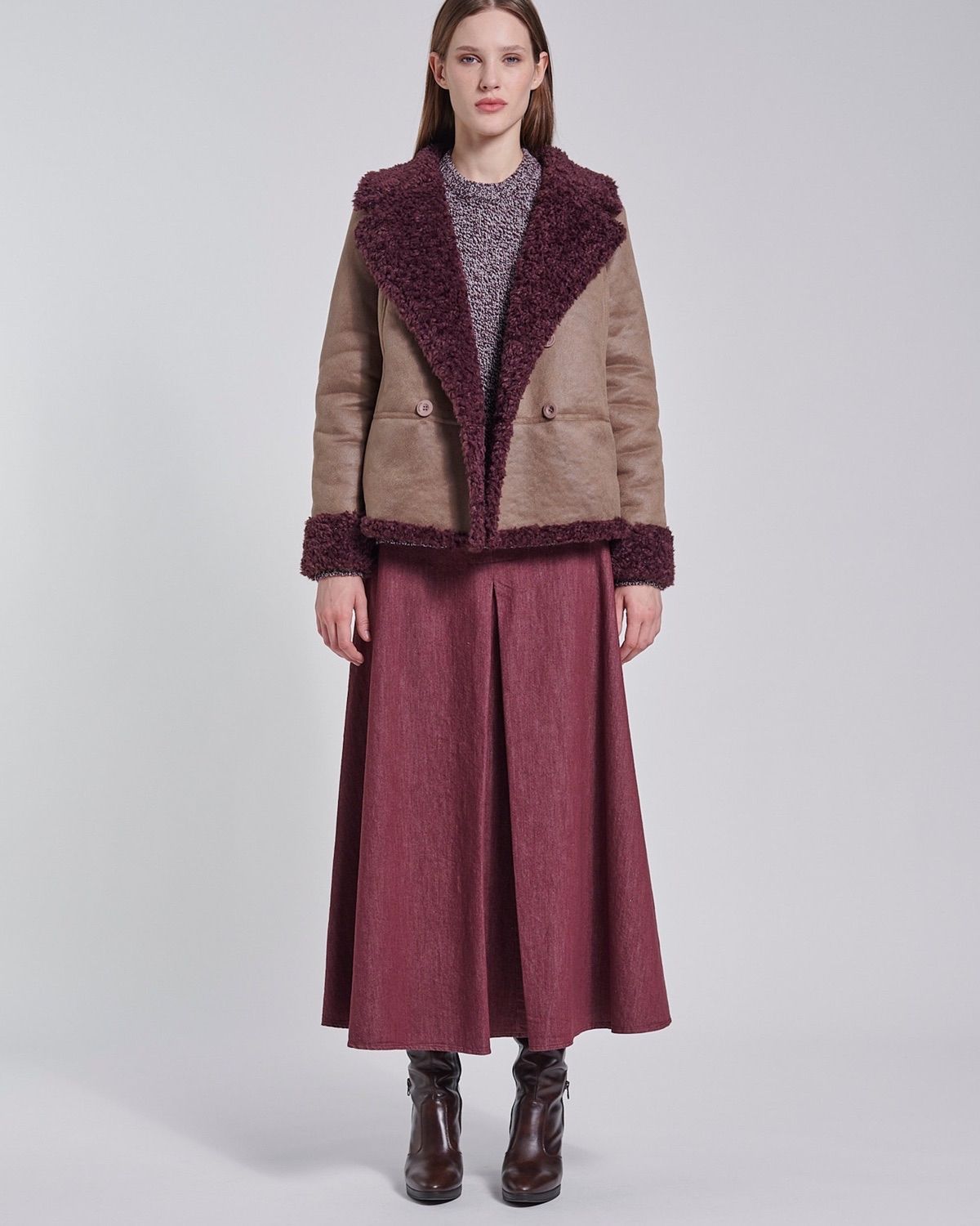 Giacca Emmy in tessuto scamosciato effetto shearling – foto 2