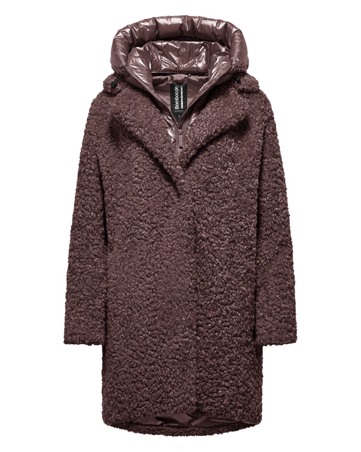 Odessa Overcoat, cappotto lungo in ecopelliccia effetto agnellino – foto 1
