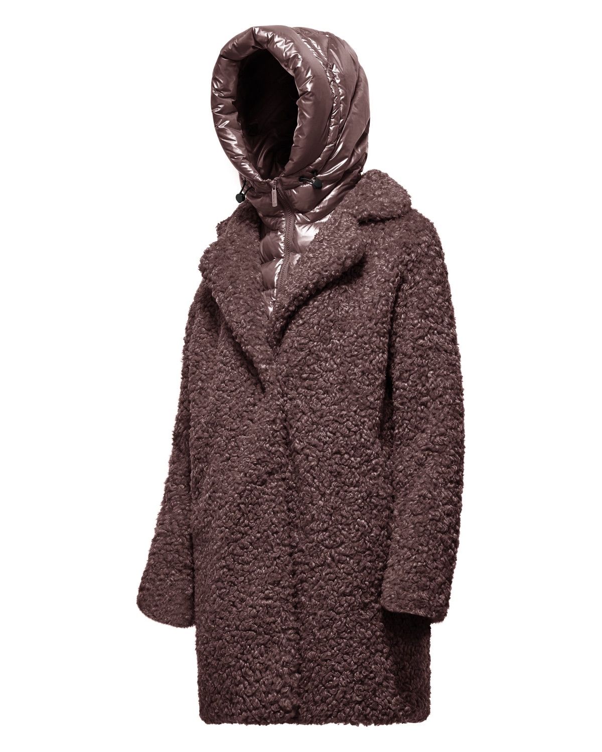 Odessa Overcoat, cappotto lungo in ecopelliccia effetto agnellino – foto 2