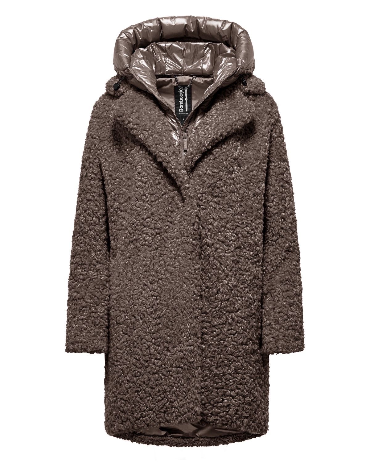 Odessa Overcoat, cappotto lungo in ecopelliccia effetto agnellino – foto 1