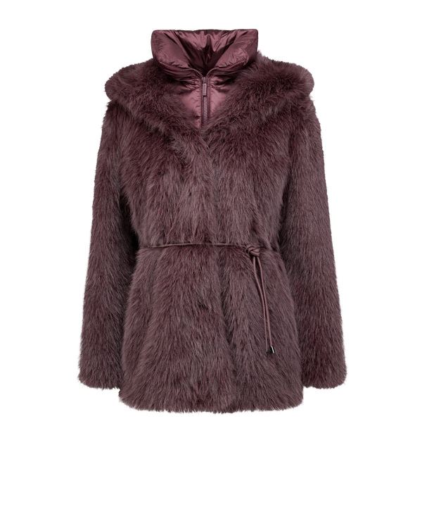 Zurich Jacket, cappotto corto in pelliccia sintetica