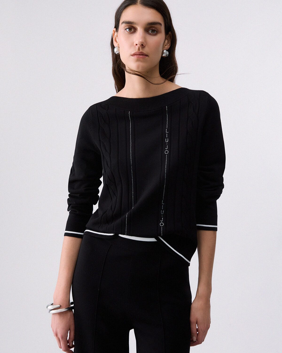Maglia con profili a contrasto – foto 2