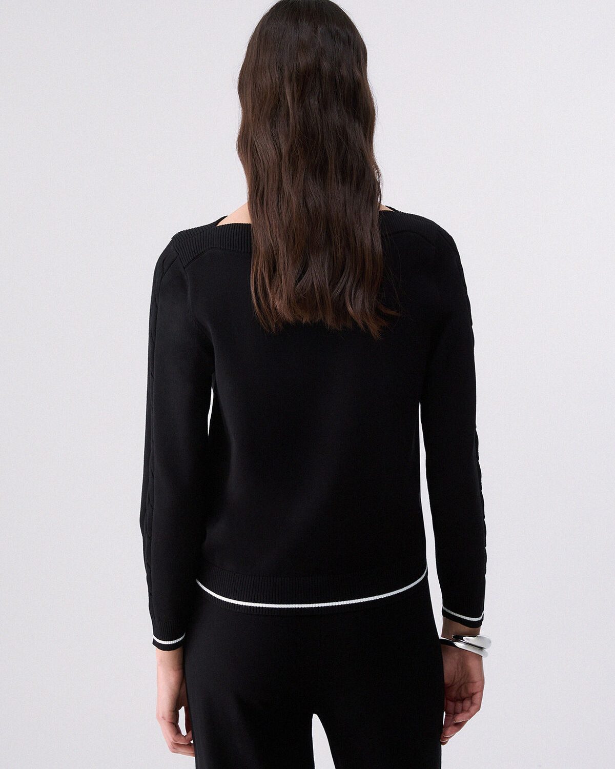 Maglia con profili a contrasto – foto 3