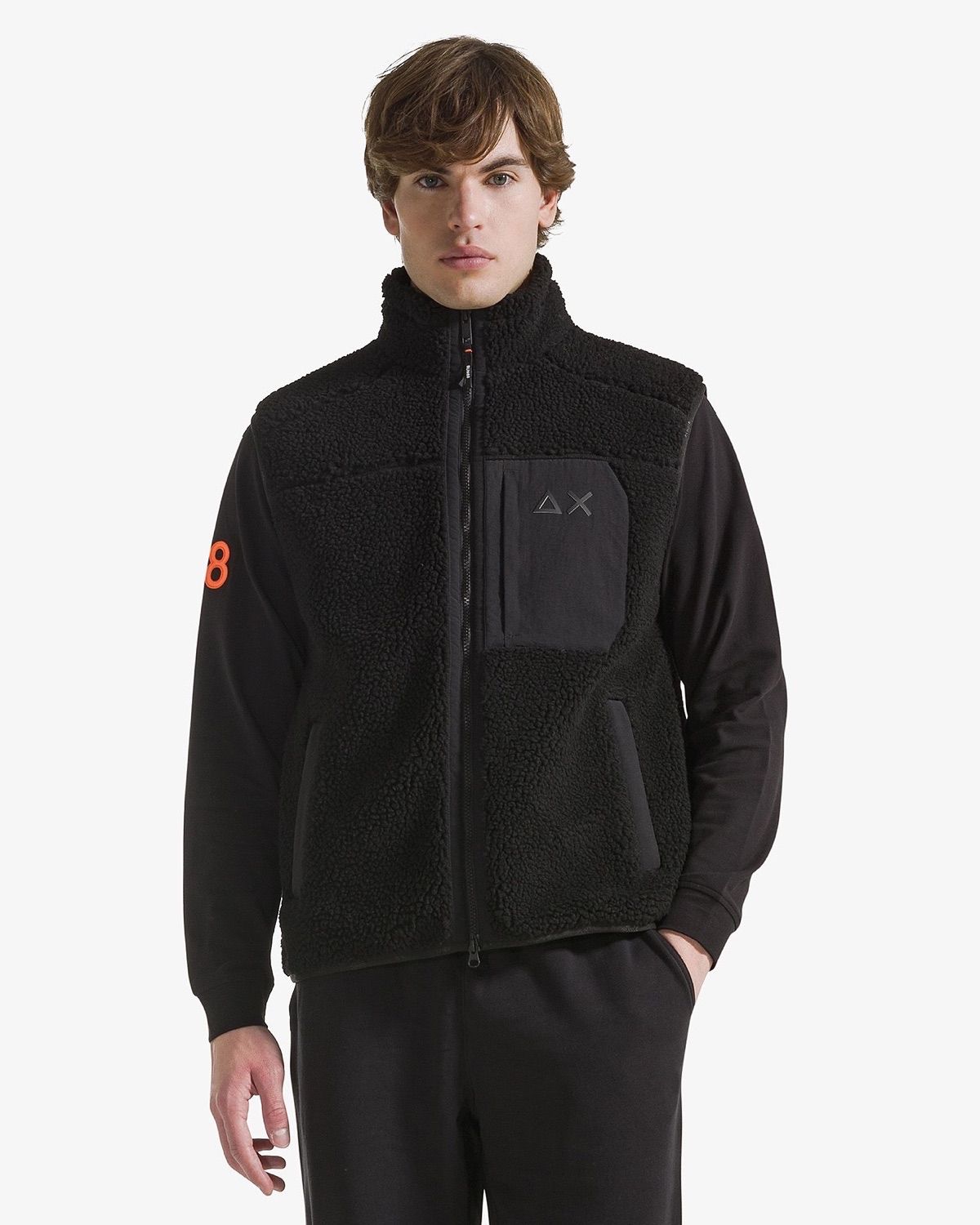 Gilet in teddy nero – foto 2