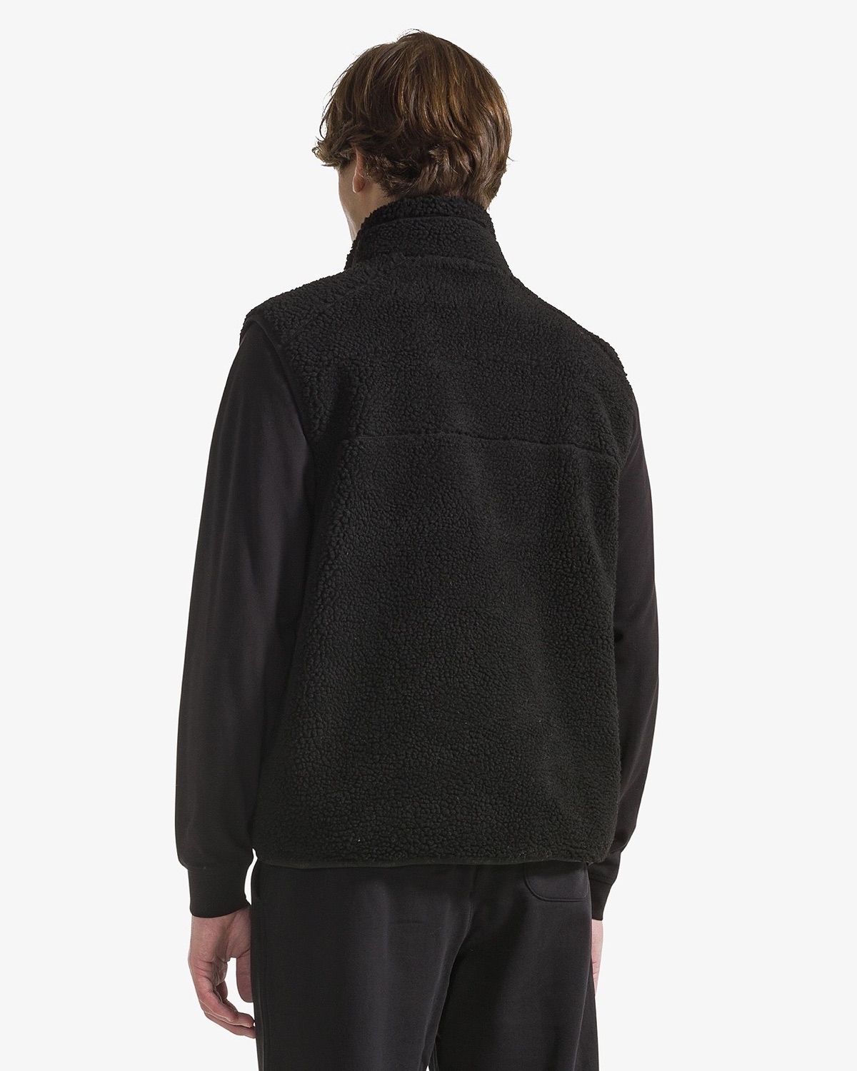 Gilet in teddy nero – foto 3